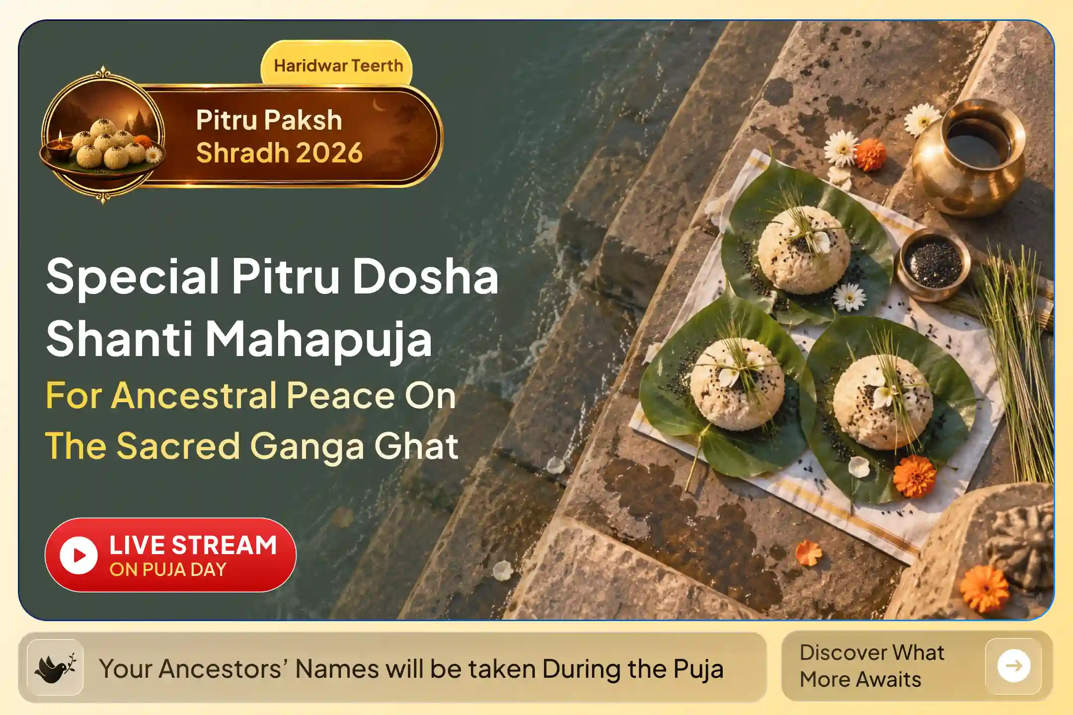 Haridwar Tripindi Shradh Mahapuja, Ganga Aarti and Brahmin Bhojan Seva